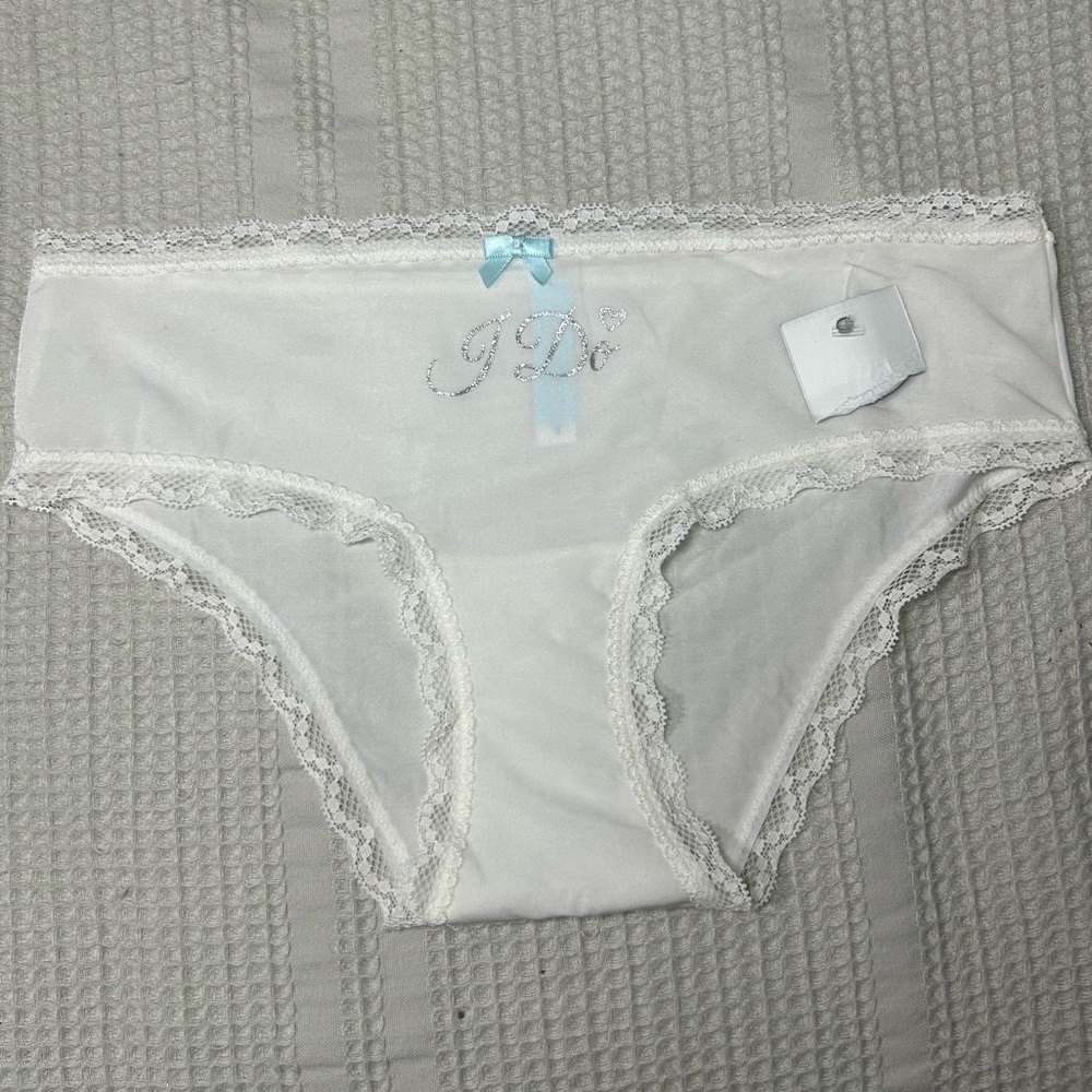 Betsey Johnson I Do Bridal Cheeky Panty NWT